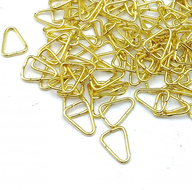 Tiny chandelier brass triangle clips crystal connectors 100 clips