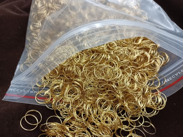 10,000 chandelier connecting jump rings 10mm Gold Colour arts and craft