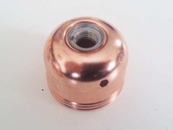 ES E27 Bulb-lamp Holder 3 Part Plus Shade Ring In Plated copper