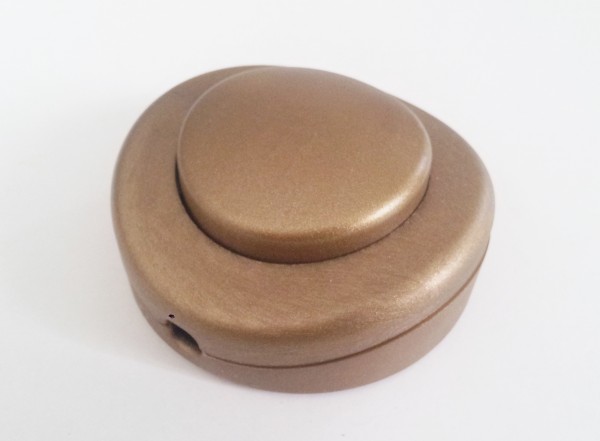 Inline floor or table lamp switch in gold 2 or 3 core