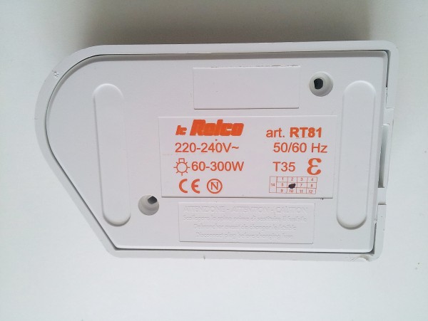 Floor foot dimmer in white with black slider 60 to 300watts