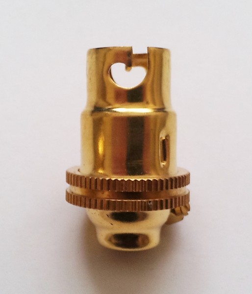 Brass plated bulbholder lamp holder SBC - B15 PLAIN SKIRT