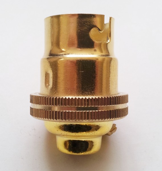 Brass Plated Bulb Holder Lamp Holder BC - B22 PLAIN SKIRT