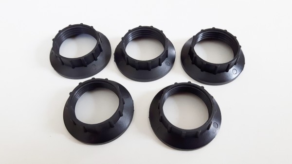 E14 chunky shade rings black plastic 44mm width external 27mm width internal