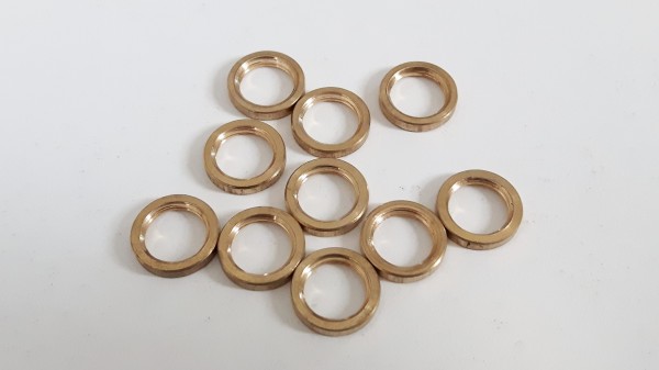 M10 METRIC SOLID BRASS RING NUTS PACK OF 10 OR 5