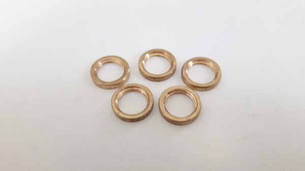M10 METRIC SOLID BRASS RING NUTS PACK OF 10 OR 5