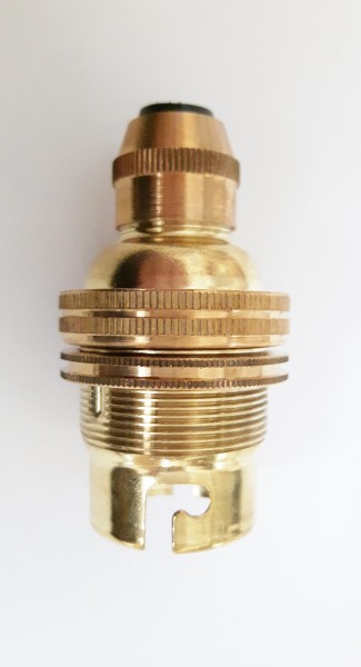 brass bayonet cap bulb - lampholder with cord grip B22