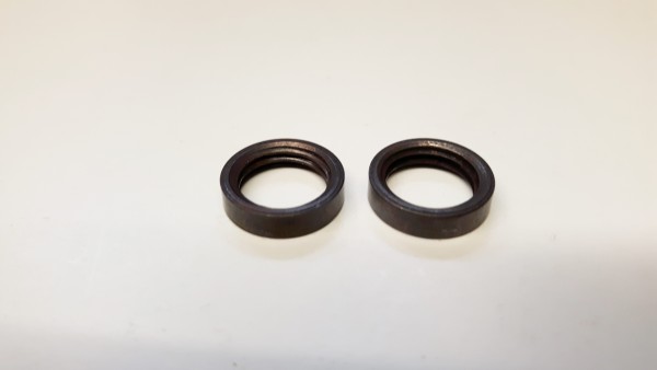 2 x M10 solid brass ring nuts in old bronze