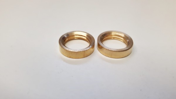 M10 solid brass ring nuts 10mm internal thread