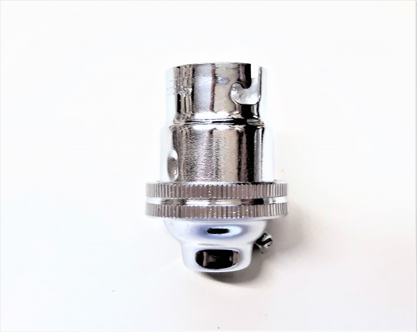 Chrome plated Bulb Holder Lamp Holder BC B22 PLAIN SKIRT