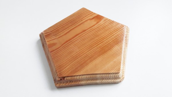 Wooden Ceiling Pattress Manufactured From Pine Pentagon 150mm