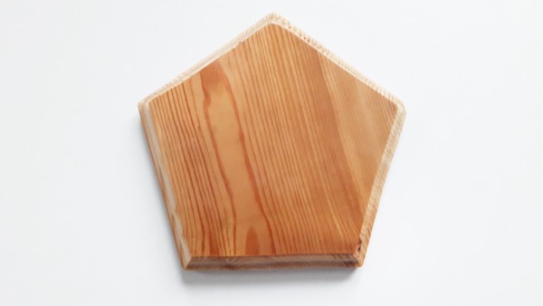 Wooden Ceiling Pattress Manufactured From Pine Pentagon 150mm
