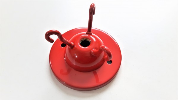 brass 3 hook ceiling plate for light fitting in red