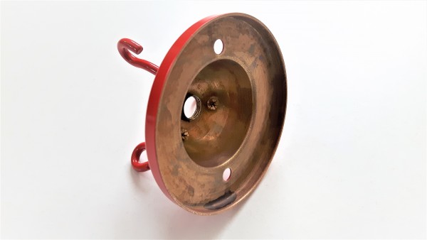 brass 3 hook ceiling plate for light fitting in red
