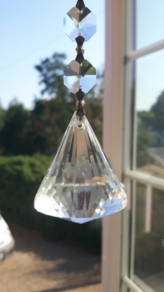 Crystal Suncatcher Hanging Crystal Pyramid With 6 Swarovski Octagons