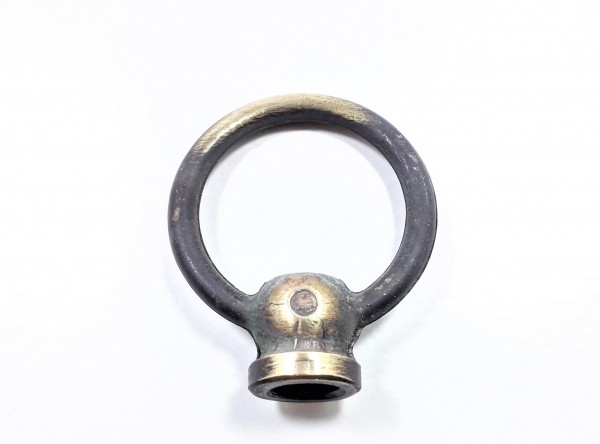 chandelier brushed antique hook closed brass loop 10mm thread 42mm