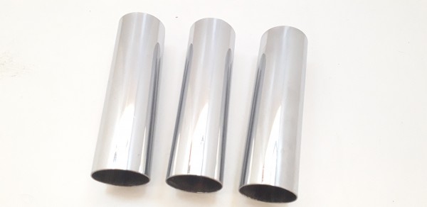 CHROME CANDLE TUBES 24MM WIDTH VARIOUS HEIGHTS