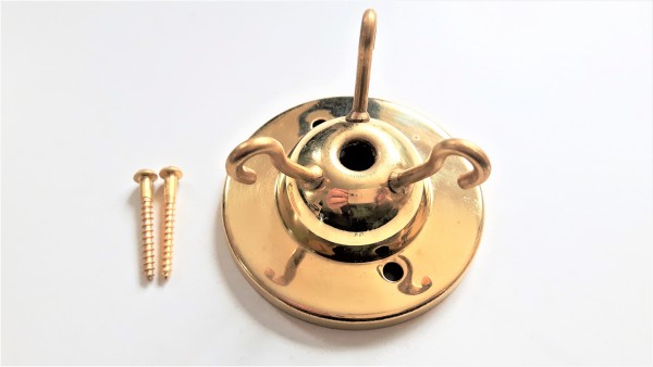 3 hook ceiling rose plate for light suspension fitting with matching screws