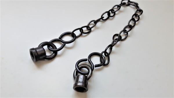 Closed Hoops With Centre Chain M10 Thread in dark bronze