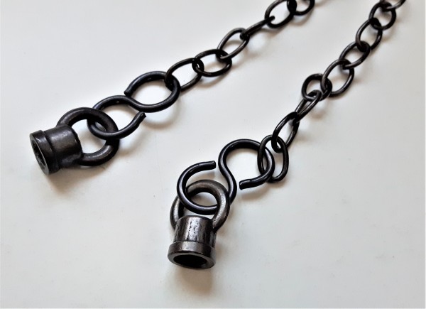 Closed Hoops With Centre Chain M10 Thread in dark bronze