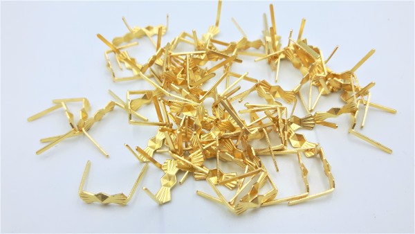 chandelier brass bow clips pins 11mm pack of 500