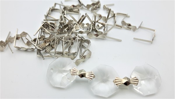 Chrome chandelier clasps clips 