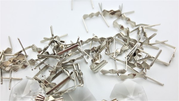 chandelier bow clips in chrome 11mm pack of 200