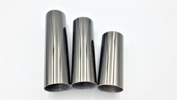 METAL CANDLE TUBES IN BLACK NICKEL 65MM 85MM 100MM