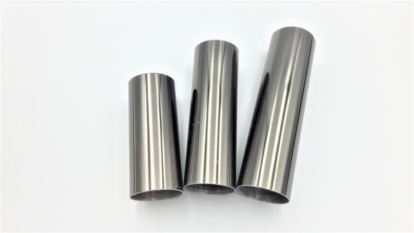 METAL CANDLE TUBES IN BLACK NICKEL 65MM 85MM 100MM