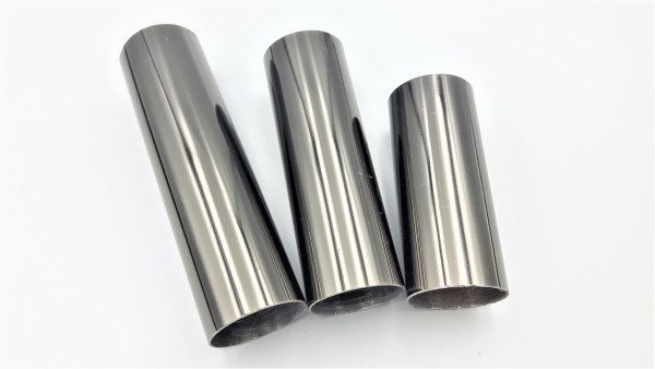 METAL CANDLE TUBES IN BLACK NICKEL 65MM 85MM 100MM