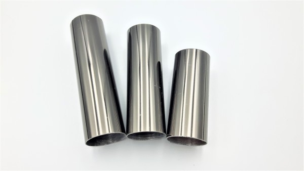 METAL CANDLE TUBES IN BLACK NICKEL 65MM 85MM 100MM