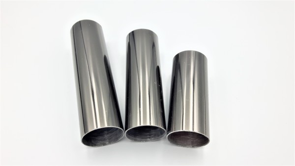 METAL CANDLE TUBES IN BLACK NICKEL 65MM 85MM 100MM