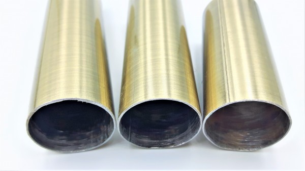 METAL CANDLE TUBES IN BRUSHED ANTIQUE 65MM 85MM 100MM