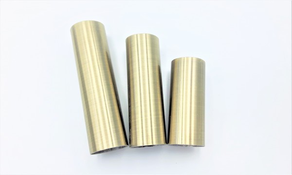 METAL CANDLE TUBES IN BRUSHED ANTIQUE 65MM 85MM 100MM