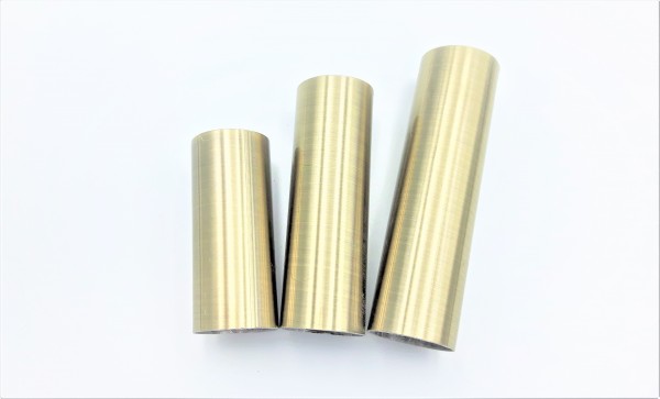 METAL CANDLE TUBES IN BRUSHED ANTIQUE 65MM 85MM 100MM