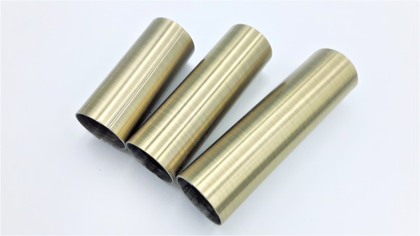 METAL CANDLE TUBES IN BRUSHED ANTIQUE 65MM 85MM 100MM