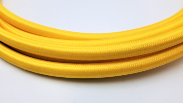 ROUND OVERBRAID 3 CORE FLEX ELECTRIC LIGHTING PERIOD CORD BUTTERCUP YELLOW 0.50 MM