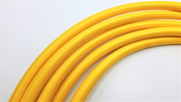 ROUND OVERBRAID 3 CORE FLEX ELECTRIC LIGHTING PERIOD CORD BUTTERCUP YELLOW 0.50 MM