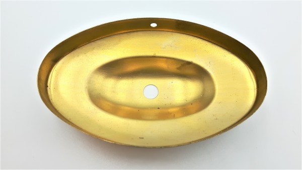 chandelier oval ceiling rose 125 x 76 mm unpolished brass finish