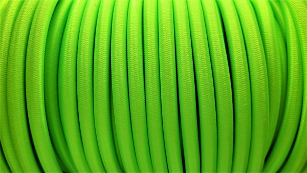 LIME GREEN ROUND OVERBRAID 3 CORE FLEX ELECTRIC LIGHTING CABLE CORD WIRE 0.50 MM