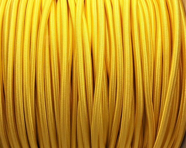 3 CORE ROUND OVERBRAID BRIGHT GOLD ELECTRIC CABLE .50MM