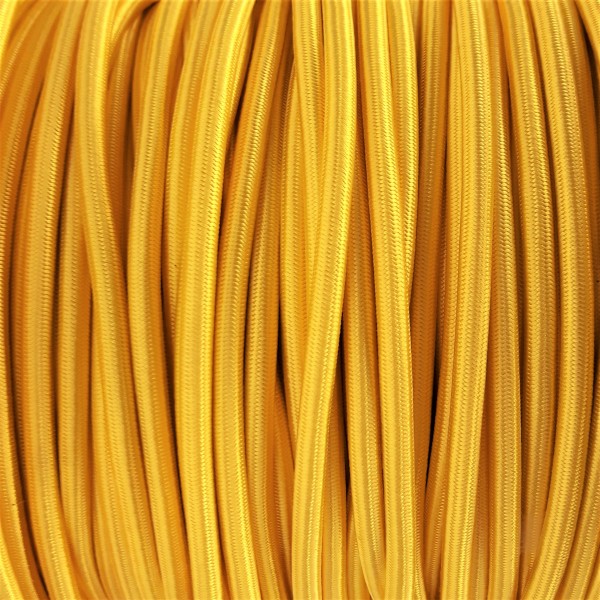 3 CORE ROUND OVERBRAID BRIGHT GOLD ELECTRIC CABLE .50MM