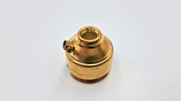 Brass Switched lamp holder B22 Brass Finish 10mm base thread pack of 3