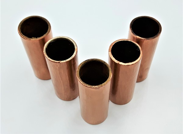 Copper Candle Tubes plain tube Card 75mm x 24mm 