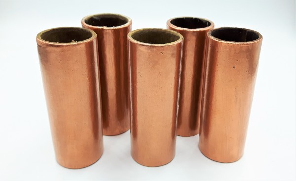 Copper Candle Tubes plain tube Card 100mm x 24mm  