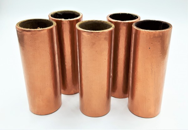 Copper Candle Tubes plain tube Card 75mm x 24mm 