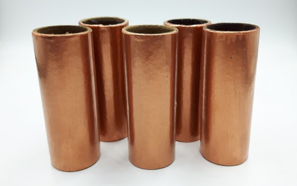 Copper Candle Tubes plain tube Card 100mm x 24mm  