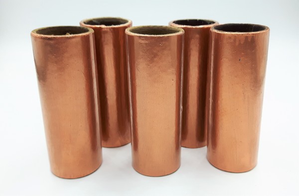 Copper Candle Tubes plain tube Card 75mm x 24mm 