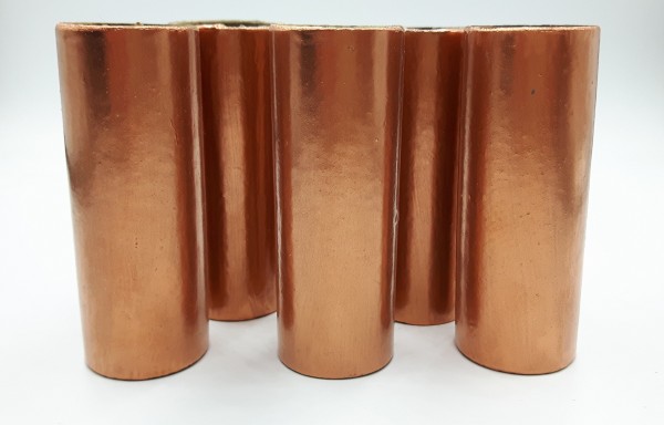 Copper Candle Tubes plain tube Card 75mm x 24mm 