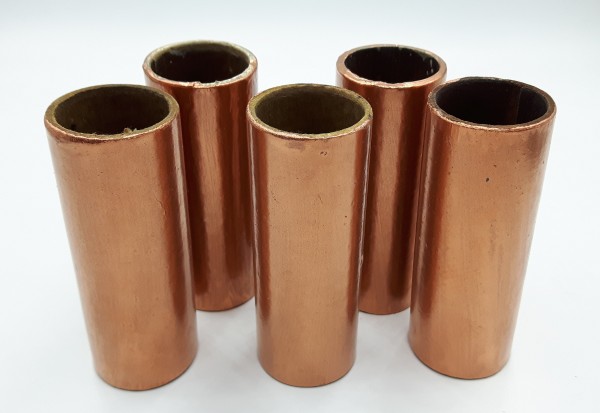 Copper Candle Tubes plain tube Card 75mm x 24mm 